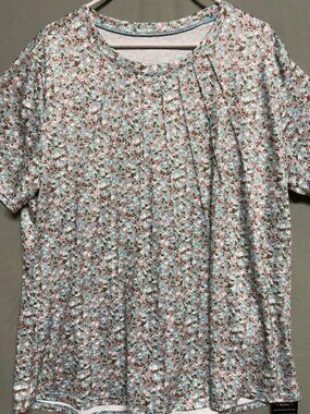 NWT Multi-Colored Floral 2XL Short sleeve Tunic
